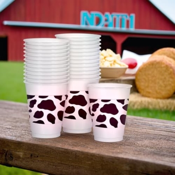 Western Printed Plastic Cups - Stylish Party Drinkware