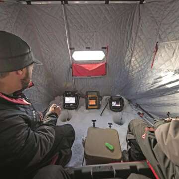 Eskimo Eskape 2600 Insulated 2 Person Ice Fishing Shelter,Red