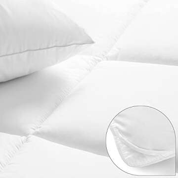 The Ultimate Extra Fluffy Plush White Down Alternative Comforter Duvet Insert with Duvet Tabs Washable (King)