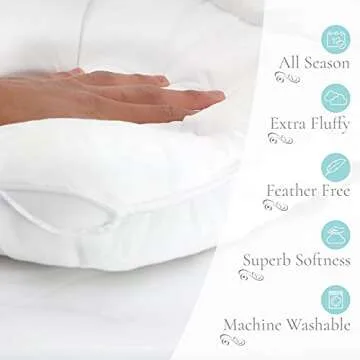 The Ultimate Extra Fluffy Plush White Down Alternative Comforter Duvet Insert with Duvet Tabs Washable (King)