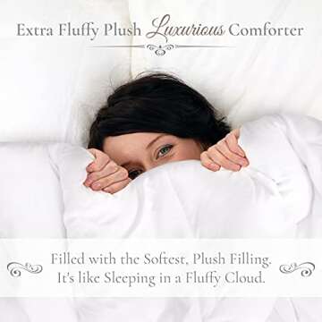 The Ultimate Extra Fluffy Plush White Down Alternative Comforter Duvet Insert with Duvet Tabs Washable (King)