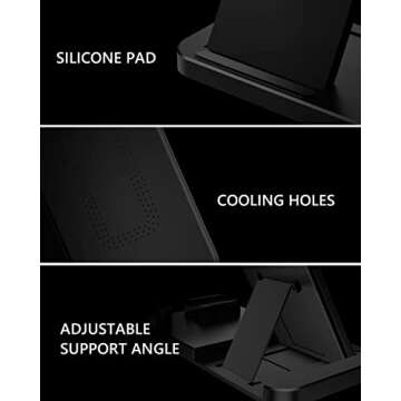 Wireless Charger, 4 in 1 Fast Wireless Charging Station Compatible with Apple Watch Airpods Pro iPhone 12/12 Pro/11/11 Pro/8/X, Wireless Charging Stand Compatible with Samsung