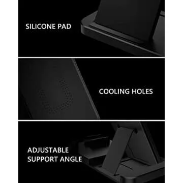 Wireless Charger, 4 in 1 Fast Wireless Charging Station Compatible with Apple Watch Airpods Pro iPhone 12/12 Pro/11/11 Pro/8/X, Wireless Charging Stand Compatible with Samsung