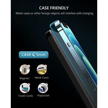 Wireless Charger, 4 in 1 Fast Wireless Charging Station Compatible with Apple Watch Airpods Pro iPhone 12/12 Pro/11/11 Pro/8/X, Wireless Charging Stand Compatible with Samsung