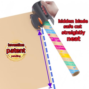 PERFYCUT Wrapping Paper Cutter with 3 Blade Sets for Effortless Gift Wrapping