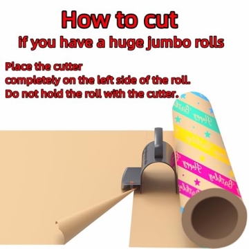 PERFYCUT Wrapping Paper Cutter with 3 Blade Sets for Effortless Gift Wrapping