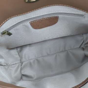 KENOFAR Genuine Leather Small Tote Bags for Women Frosted Leather Armpit, and Vintage Pillow Crossbody Bag Brown