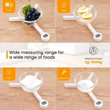Folding Digital Kitchen Food Scale - Precision & Portability