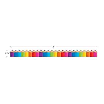 Teacher Created Resources Colored Pencils Die-Cut Border Trim