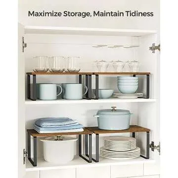 SONGMICS Kitchen Organizer Shelves: Stylish & Durable