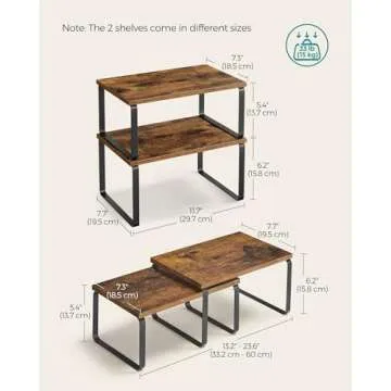 SONGMICS Kitchen Organizer Shelves: Stylish & Durable