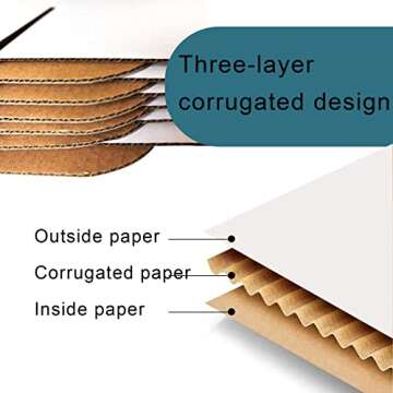 12x9x4 inches Shipping Boxes Set of 20, White Corrugated Cardborad Box for Small business
