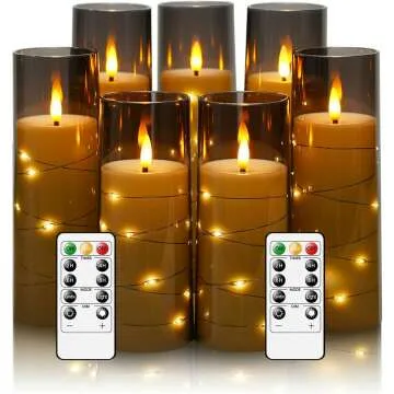 Flameless LED Candles with Timer & Remote - Set of 7