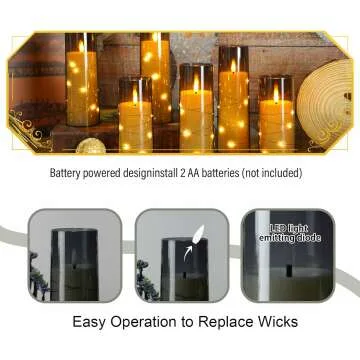 Flameless LED Candles with Timer & Remote - Set of 7