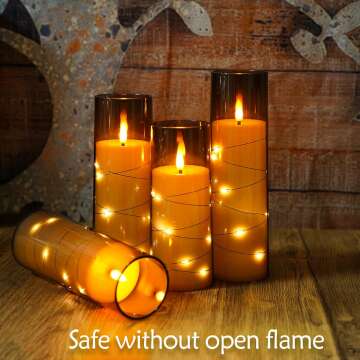 Flameless LED Candles with Timer & Remote - Set of 7
