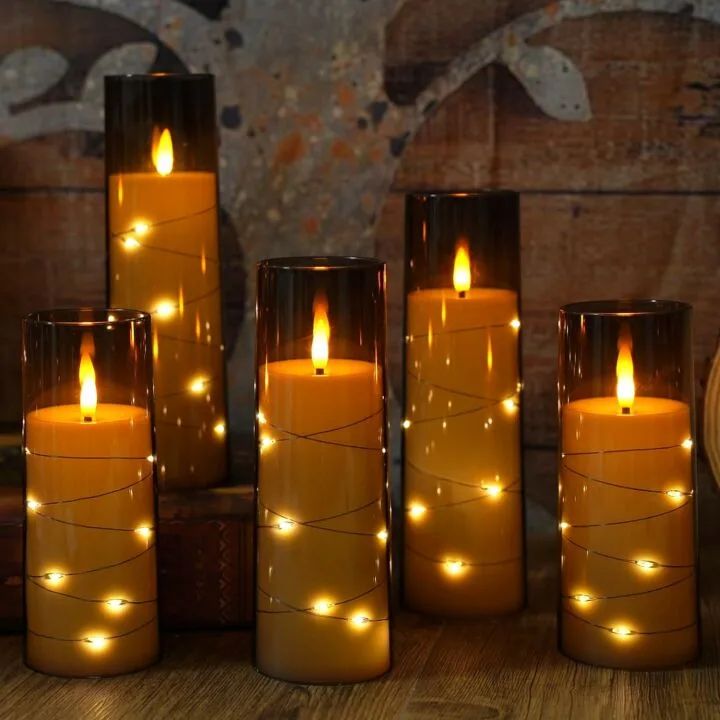 Flameless LED Candles with Timer & Remote - Set of 7