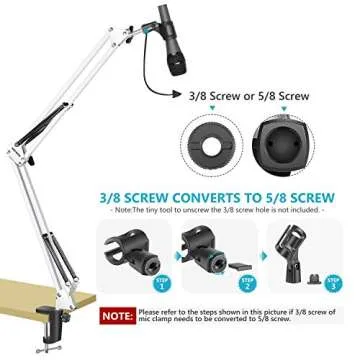 NEEWER Adjustable Microphone Boom Stand for Broadcasting