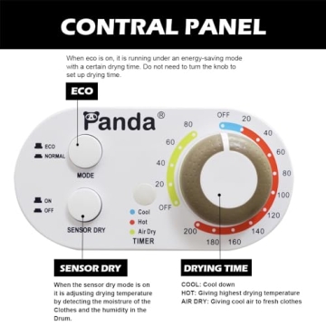 Panda Portable Washer Dryer Combo 10 LBS Capacity