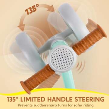 SYNCFUN LED Baby Balance Bike with Music for 1-2 Year Old Boys Girls, Balance Bike with Lights & Sounds, Mini Baby Balance Bike First Birthday Gifts, 4 Wheels Balance Bike Toddler Toys