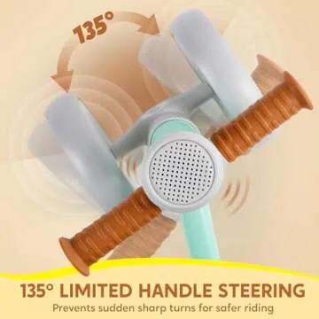 SYNCFUN LED Baby Balance Bike with Music for 1-2 Year Old Boys Girls, Balance Bike with Lights & Sounds, Mini Baby Balance Bike First Birthday Gifts, 4 Wheels Balance Bike Toddler Toys