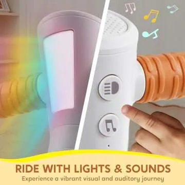 SYNCFUN LED Baby Balance Bike with Music for 1-2 Year Old Boys Girls, Balance Bike with Lights & Sounds, Mini Baby Balance Bike First Birthday Gifts, 4 Wheels Balance Bike Toddler Toys