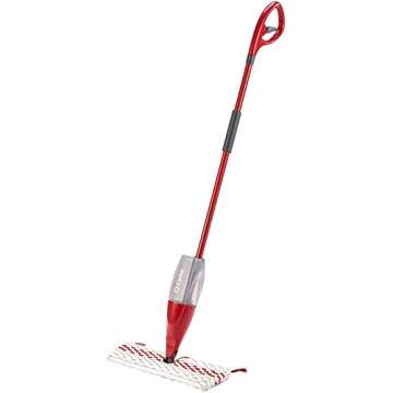 O-Cedar ProMist MAX Microfiber Spray Mop with 4 Extra Refills, Red