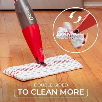 O-Cedar ProMist MAX Microfiber Spray Mop with 4 Extra Refills, Red