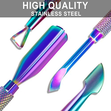 Cuticle Pusher and Remover Set - Premium Stainless Steel Tools