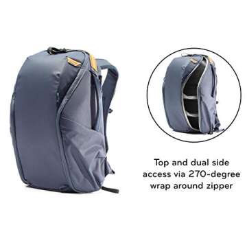 Peak Design Everyday Backpack Zip 20L, Carry-on Backpack with Laptop Sleeve, Midnight (BEDBZ-20-MN-2)