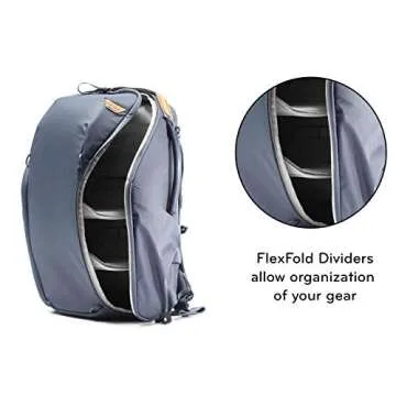 Peak Design Everyday Backpack Zip 20L, Carry-on Backpack with Laptop Sleeve, Midnight (BEDBZ-20-MN-2)