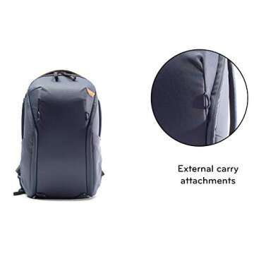 Peak Design Everyday Backpack Zip 20L, Carry-on Backpack with Laptop Sleeve, Midnight (BEDBZ-20-MN-2)