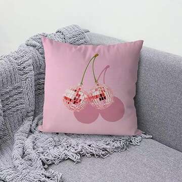 KEUSPI Cherry Pillow Covers for Fun Decor and Gifts