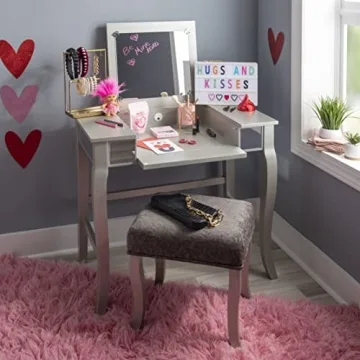 Linon Silver Harper Vanity Set - Stylish & Functional