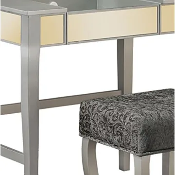 Linon Silver Harper Vanity Set - Stylish & Functional