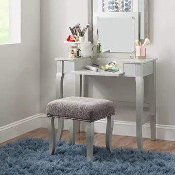 Linon Silver Harper Vanity Set - Stylish & Functional