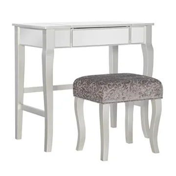 Linon Silver Harper Vanity Set - Stylish & Functional