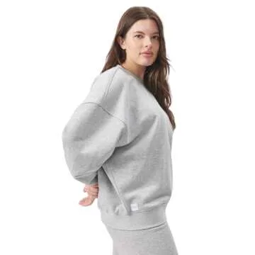 Florence by Mills Cozy Oversized Pullover Sweatshirt  Gray