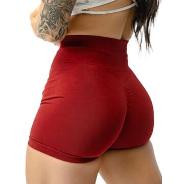 Gymreapers Seamless Shorts Infinity High Waist Biker Workout Scrunch Shorts for Women Athletic Gym R...