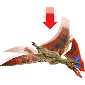 Jurassic World Toys Tapejara Savage Strike Dinosaur Action Figure in Smaller Size with Unique Attack Moves Like Biting, Head Ramming, Wing Flapping, Articulation and More