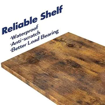 NUMENN 5 Tier Bookshelf, Set of 2 Tall Bookcase Shelf Storage Organizer, Modern Book Shelf for Bedroom, Living Room and Home Office, Vintage