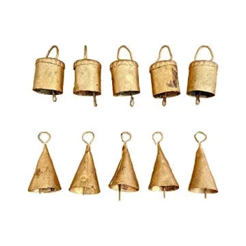 Vivanta Christmas Decorations - Bells for Crafts and Home Decor - Vintage Jingle, Witch & Cow Bells