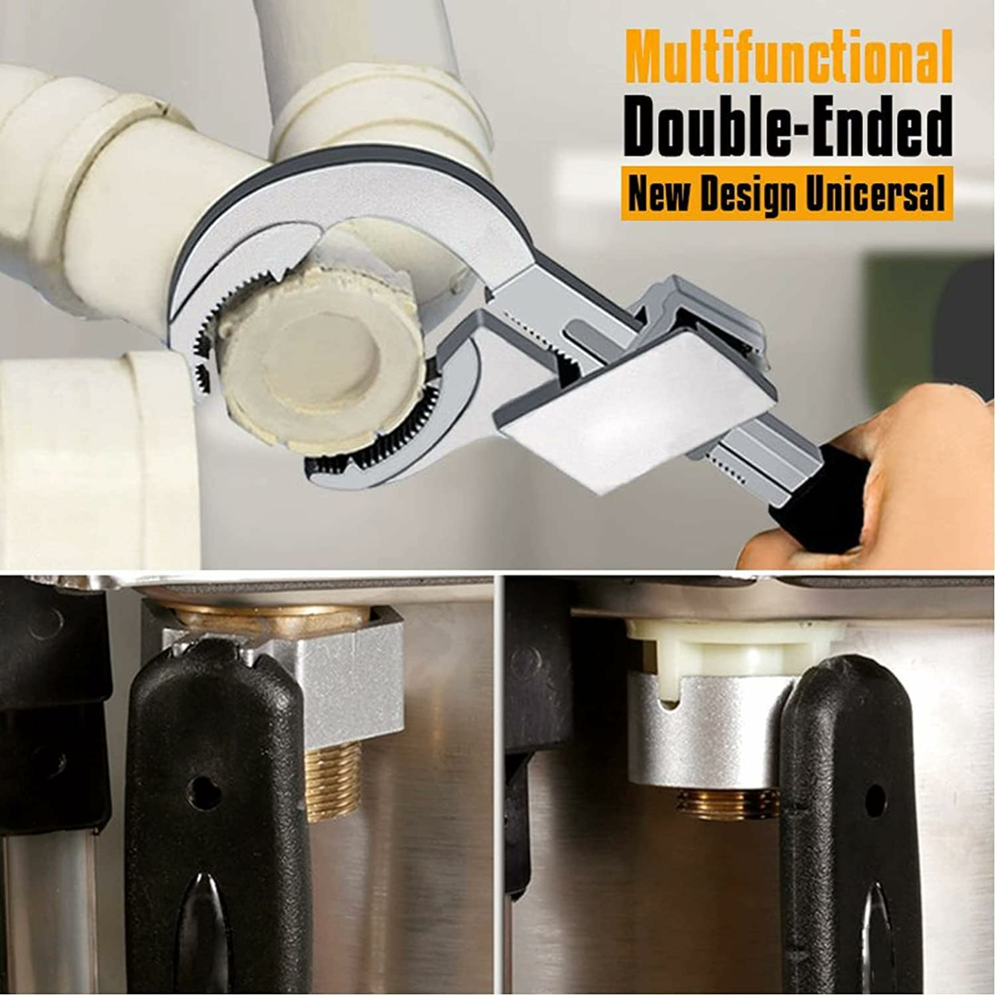 Universal Adjustable Double Ended Wrench for Repairs