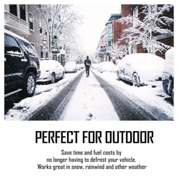 EXQUISLIFE Car Windshield Snow Ice Cover with 3 Layers Protection, Windshield Snow Ice Cover with Magnetic Edges Used for Snow Protection, Rain and Sun, Fits for Most Standard Cars & SUV.