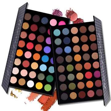 CHARMCODE 40 Colors High Pigmented Shimmer Matte Eyeshadow Makeup Palette Set Full Spectrum Artist Waterproof Creamy Blendable Eye Shadow Cosmetics Kit (1 Set)