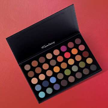 CHARMCODE 40 Colors High Pigmented Shimmer Matte Eyeshadow Makeup Palette Set Full Spectrum Artist Waterproof Creamy Blendable Eye Shadow Cosmetics Kit (1 Set)