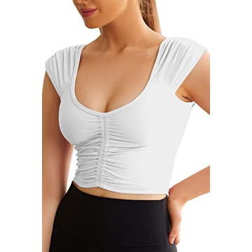Womens Stylish Yoga and Workout Top with Cutouts