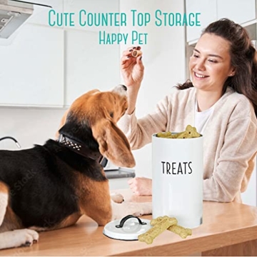 Durable Dog Treat Container with Cookie Cutters for Pet Owners