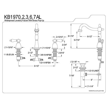 Kingston Brass Heritage Lavatory Faucet - Polished Nickel