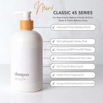 Heartland Modern Refillable Shower Soap Container Set of 3