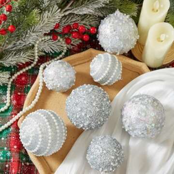 ChrisWish 12CT Shatterproof Christmas Ball Ornaments